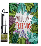 Welcome Friends - Sweet Home Inspirational Vertical Impressions Decorative Flags HG137115 Made In USA