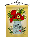 House of Love - Sweet Home Inspirational Vertical Impressions Decorative Flags HG137207 Made In USA