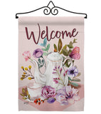 Garden Afternoon Tea - Sweet Home Inspirational Vertical Impressions Decorative Flags HG137225 Made In USA