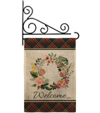 Floral Wreath - Sweet Home Inspirational Vertical Impressions Decorative Flags HG137242 Made In USA