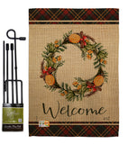 Winter Spices Wreath - Sweet Home Inspirational Vertical Impressions Decorative Flags HG137243 Made In USA