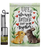 When We Are Together - Sweet Home Inspirational Vertical Impressions Decorative Flags HG137505 Made In USA