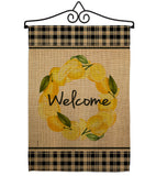 Lemon Wreath - Sweet Home Inspirational Vertical Impressions Decorative Flags HG170025 Made In USA