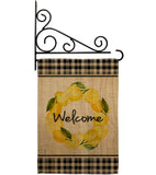 Lemon Wreath - Sweet Home Inspirational Vertical Impressions Decorative Flags HG170025 Made In USA