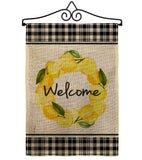 Lemon Wreath - Sweet Home Inspirational Vertical Impressions Decorative Flags HG170025 Made In USA