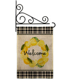 Lemon Wreath - Sweet Home Inspirational Vertical Impressions Decorative Flags HG170025 Made In USA