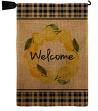 Lemon Wreath - Sweet Home Inspirational Vertical Impressions Decorative Flags HG170025 Made In USA