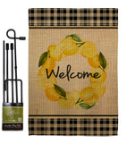 Lemon Wreath - Sweet Home Inspirational Vertical Impressions Decorative Flags HG170025 Made In USA