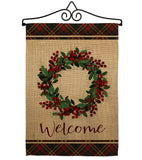 Berries Wreath - Sweet Home Inspirational Vertical Impressions Decorative Flags HG170026 Made In USA