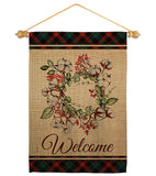 Cotton Wreath - Sweet Home Inspirational Vertical Impressions Decorative Flags HG170027 Made In USA