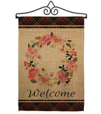 Welcome Wreath - Sweet Home Inspirational Vertical Impressions Decorative Flags HG170028 Made In USA