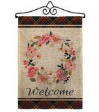 Welcome Wreath - Sweet Home Inspirational Vertical Impressions Decorative Flags HG170028 Made In USA
