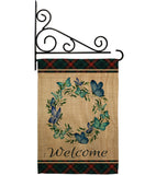 Butterflies Wreath - Sweet Home Inspirational Vertical Impressions Decorative Flags HG170029 Made In USA