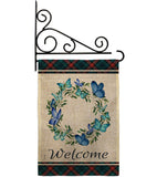 Butterflies Wreath - Sweet Home Inspirational Vertical Impressions Decorative Flags HG170029 Made In USA