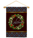 Christmas Berry Wreath - Sweet Home Inspirational Vertical Impressions Decorative Flags HG170030 Made In USA