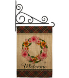 Orange Lily Wreath - Sweet Home Inspirational Vertical Impressions Decorative Flags HG192235 Made In USA