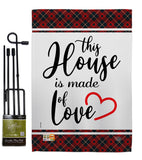 Made of Love - Sweet Home Inspirational Vertical Impressions Decorative Flags HG192237 Made In USA