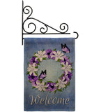 Lily Wreath - Sweet Home Inspirational Vertical Impressions Decorative Flags HG192673 Made In USA