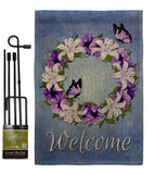 Lily Wreath - Sweet Home Inspirational Vertical Impressions Decorative Flags HG192673 Made In USA