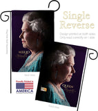 Queen Elizabeth II - Sympathy Inspirational Horizontal Impressions Decorative Flags HG180310 Made In USA