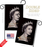 Her Majesty Queen - Sympathy Inspirational Horizontal Impressions Decorative Flags HG180311 Made In USA