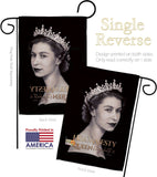 Her Majesty Queen - Sympathy Inspirational Horizontal Impressions Decorative Flags HG180311 Made In USA