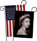 Her Majesty Queen - Sympathy Inspirational Horizontal Impressions Decorative Flags HG180311 Made In USA