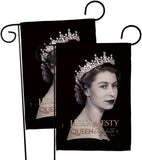 Her Majesty Queen - Sympathy Inspirational Horizontal Impressions Decorative Flags HG180311 Made In USA