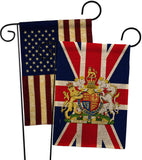 Coat Of Arms Of United Kingdom - Expression Inspirational Vertical Impressions Decorative Flags HG180324 Made In USA