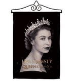 Her Majesty Queen - Sympathy Inspirational Horizontal Impressions Decorative Flags HG180311 Made In USA