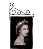 Her Majesty Queen - Sympathy Inspirational Horizontal Impressions Decorative Flags HG180311 Made In USA