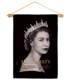 Her Majesty Queen - Sympathy Inspirational Horizontal Impressions Decorative Flags HG180311 Made In USA