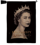 Her Majesty Queen - Sympathy Inspirational Horizontal Impressions Decorative Flags HG180311 Made In USA