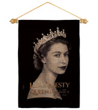 Her Majesty Queen - Sympathy Inspirational Horizontal Impressions Decorative Flags HG180311 Made In USA