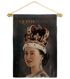 Queen Elizabeth II - Expression Inspirational Vertical Impressions Decorative Flags HG180315 Made In USA