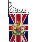 Coat Of Arms Of United Kingdom - Expression Inspirational Vertical Impressions Decorative Flags HG180324 Made In USA