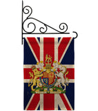 Coat Of Arms Of United Kingdom - Expression Inspirational Vertical Impressions Decorative Flags HG180324 Made In USA