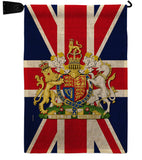 Coat Of Arms Of United Kingdom - Expression Inspirational Vertical Impressions Decorative Flags HG180324 Made In USA