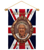 Her Majesty QE II - Expression Inspirational Vertical Impressions Decorative Flags HG180340 Made In USA