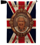 Her Majesty QE II - Expression Inspirational Vertical Impressions Decorative Flags HG180340 Made In USA