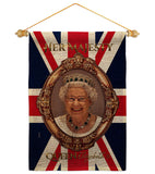 Her Majesty QE II - Expression Inspirational Vertical Impressions Decorative Flags HG180340 Made In USA