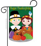 Thanksgiving - Thanksgiving Fall Vertical Applique Decorative Flags HG113033 Imported