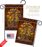 Fall Wreath - Thanksgiving Fall Vertical Impressions Decorative Flags HG113036 Imported