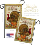 Thanksgiving Turkey - Thanksgiving Fall Vertical Impressions Decorative Flags HG113049 Made In USA