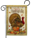 Thanksgiving Turkey - Thanksgiving Fall Vertical Impressions Decorative Flags HG113049 Made In USA