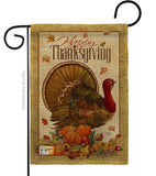 Thanksgiving Turkey - Thanksgiving Fall Vertical Impressions Decorative Flags HG113049 Made In USA