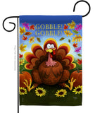 Gobble - Thanksgiving Fall Vertical Impressions Decorative Flags HG113051 Made In USA