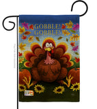 Gobble - Thanksgiving Fall Vertical Impressions Decorative Flags HG113051 Made In USA