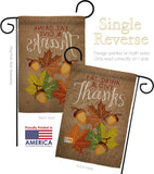 Eat, Drink & Give - Thanksgiving Fall Vertical Impressions Decorative Flags HG113052 Made In USA
