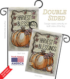 Harvest Blessings - Thanksgiving Fall Vertical Impressions Decorative Flags HG113053 Made In USA